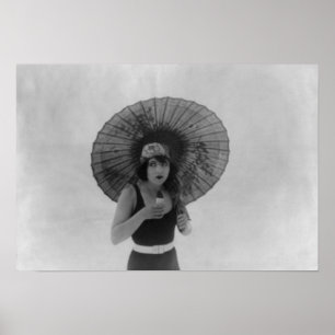 Actress Betty Compson Eating Ice Cream Poster