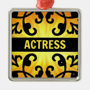 Actress Damask Christmas Ornament