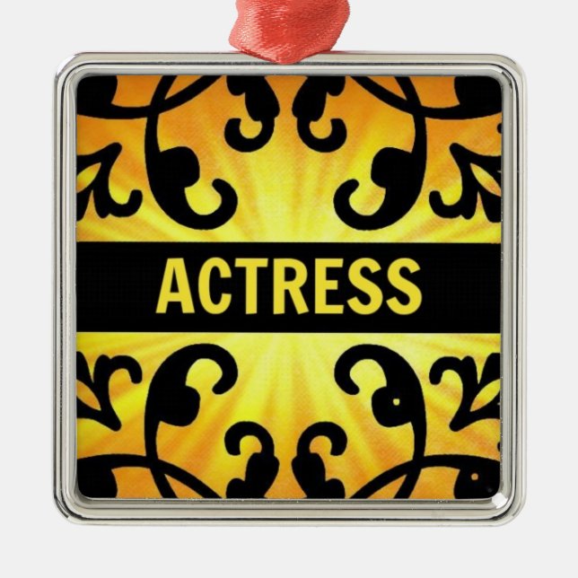 Actress Damask Christmas Ornament (Front)