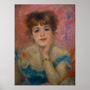 Actress Jeanne Samary by Pierre-Auguste Renoir Poster