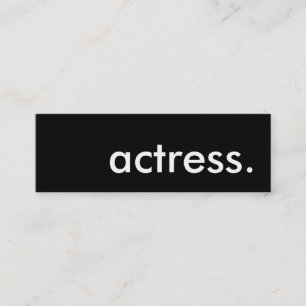 actress. mini business card