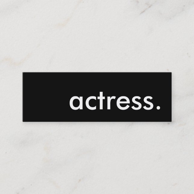 actress. mini business card (Front)
