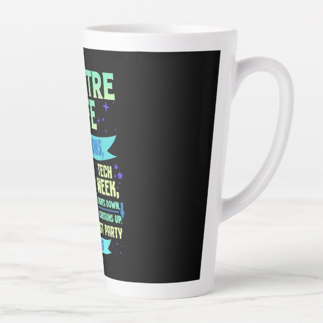 Actress Nerd Actor  Musical Acter Spian Latte Mug (Right)