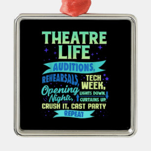 Actress Nerd Actor Musical Acter Spian Metal Tree Decoration