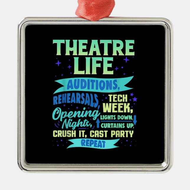 Actress Nerd Actor  Musical Acter Spian Metal Tree Decoration (Front)