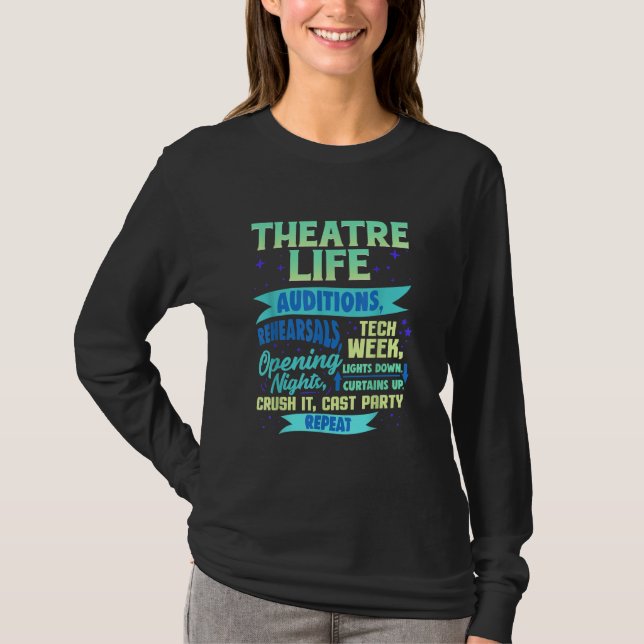 Actress Nerd Actor  Musical Acter Spian T-Shirt (Front)