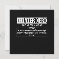 Actress Nerd Definition Stage Acter Lovers Actor