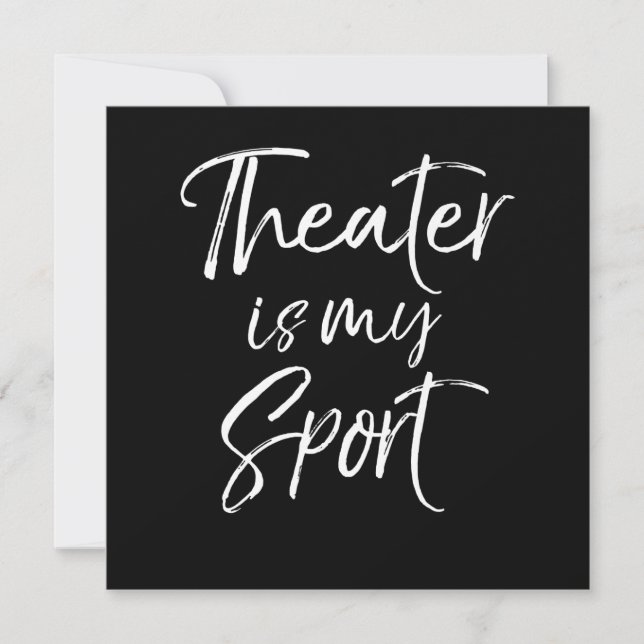 Actress Quote  Actors Acting  Acter Is My Sport Thank You Card (Front)