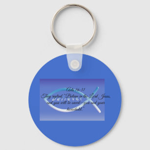 Acts 16:31 Keychain