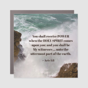 Acts 1:8 You shall receive POWER Bible Verse Car Magnet