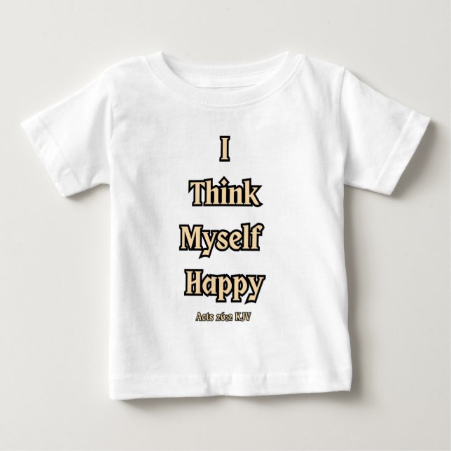 Acts 26:2 KJV Bible Verse Quote Baby T-Shirt (Front)