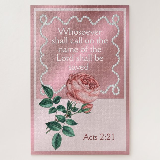 Acts 2:21 jigsaw puzzle (Vertical)