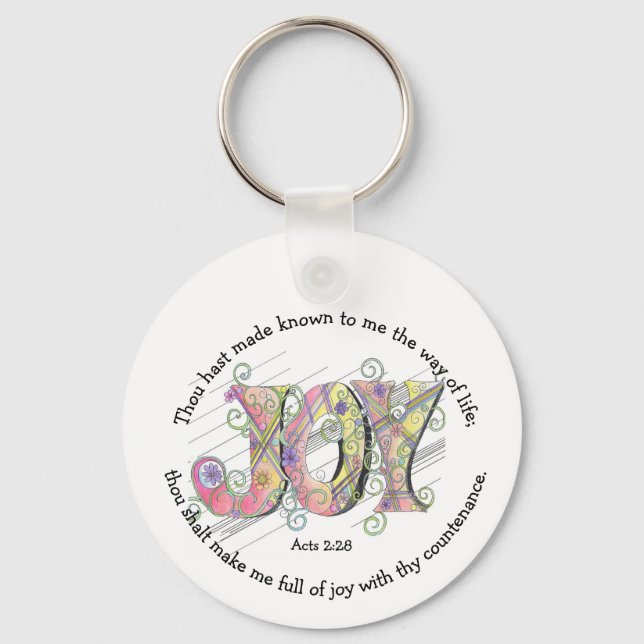 Acts 2:28 Keychain (Front)
