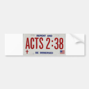 ACTS_2_38_license_plate02 Bumper Sticker
