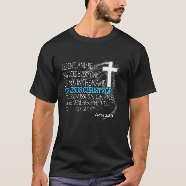 Acts 2 38 Long Sleeve T Shirt (Front)