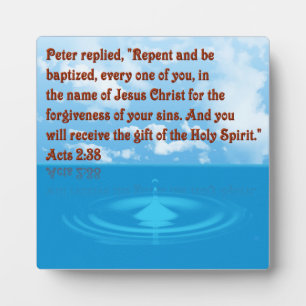 Acts 2:38 plaque