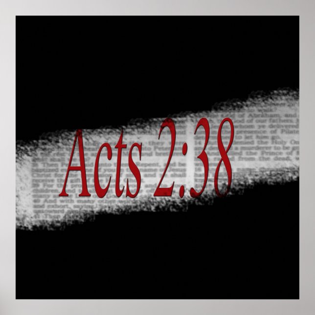 Acts 2:38 Poster (Front)