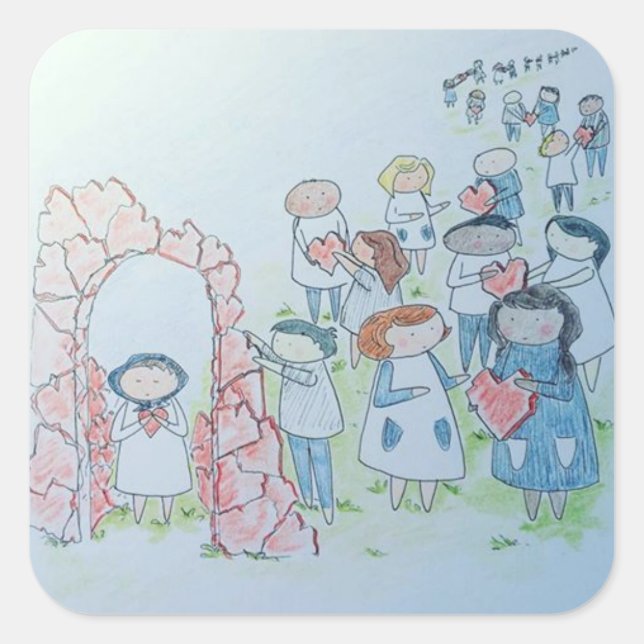 Acts of Kindness Square Sticker (Front)