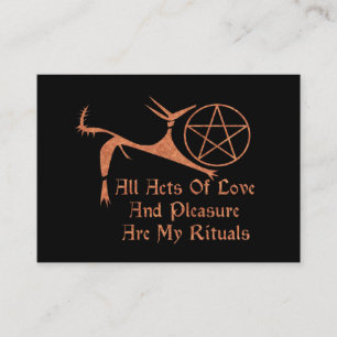 Acts Of Love And Pleasure Business Card