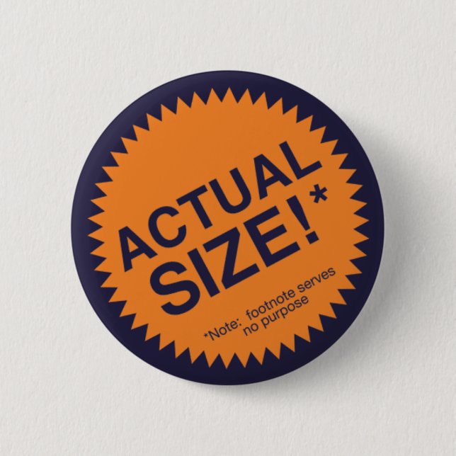 Actual Size 6 Cm Round Badge (Front)