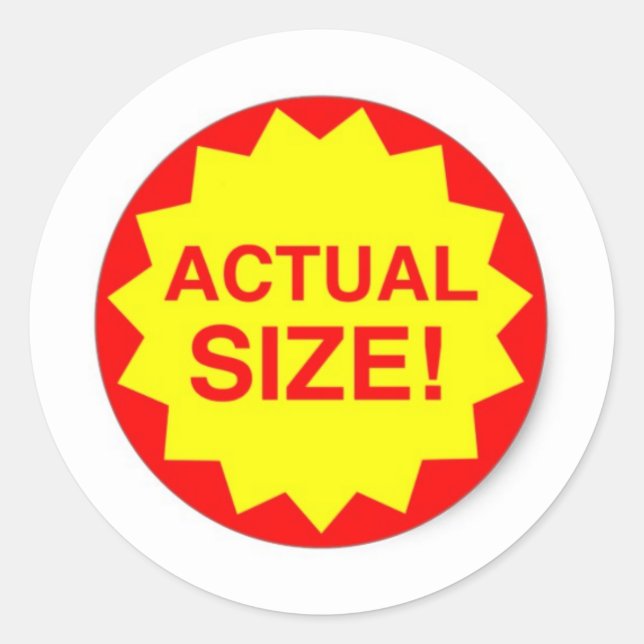 Actual size classic round sticker (Front)
