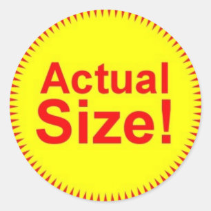 Actual Size Stickers