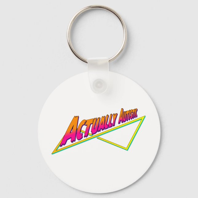Actually Autistic keychain (Front)