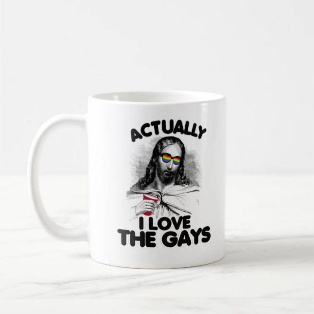 Actually I love the gays Coffee Mug (Left)