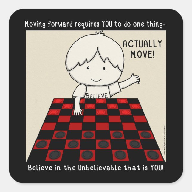 Actually Move Square Sticker (Front)