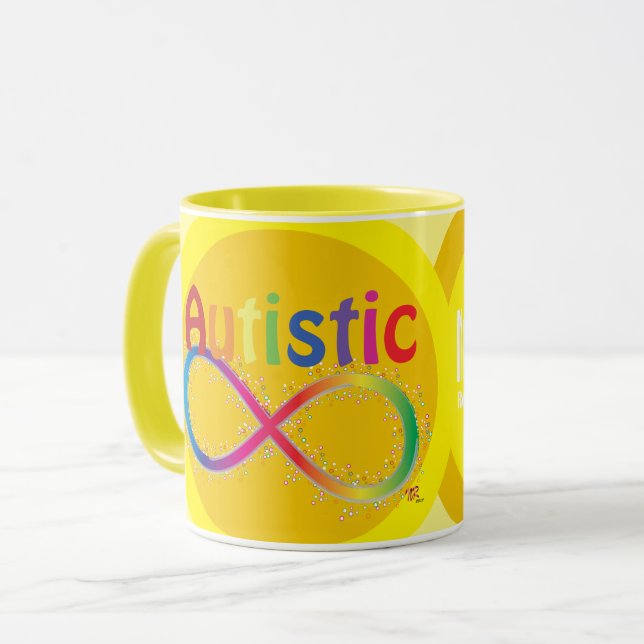 ActuallyAutistic Rainbow Infinity Coffee Mug (Front Left)