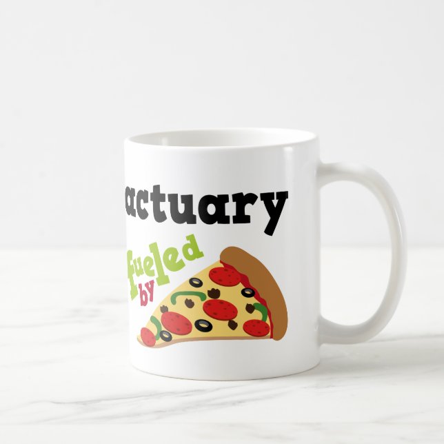 Actuary (Funny) Pizza Coffee Mug (Right)