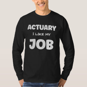 Actuary I Like My Job Insurance Agent Protection T-Shirt