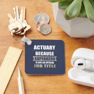 Actuary Superhero Novelty Key Ring