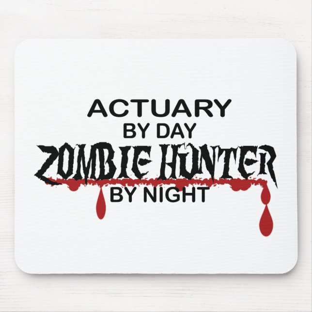 Actuary Zombie Hunter by Night Mouse Pad (Front)