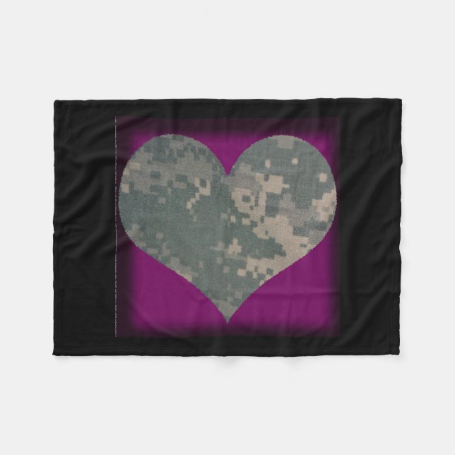 Acu Military Uniform Troops Camo Camouflage Fleece Blanket (Front (Horizontal))