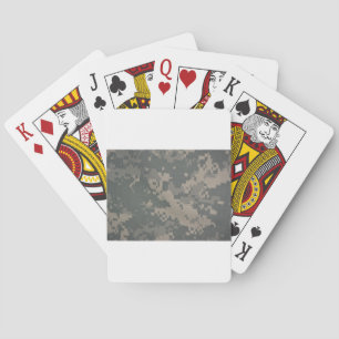 Acu Pattern Camouflage Troops Digital Art Peace Playing Cards