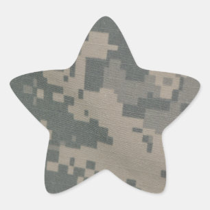 Acu Pattern Camouflage Troops Digital Art Peace Star Sticker