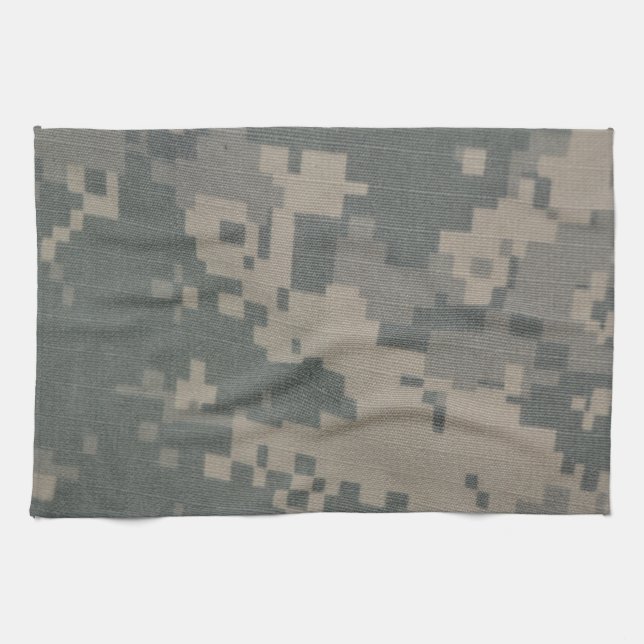 Acu Pattern Camouflage Troops Digital Art Peace Tea Towel (Horizontal)