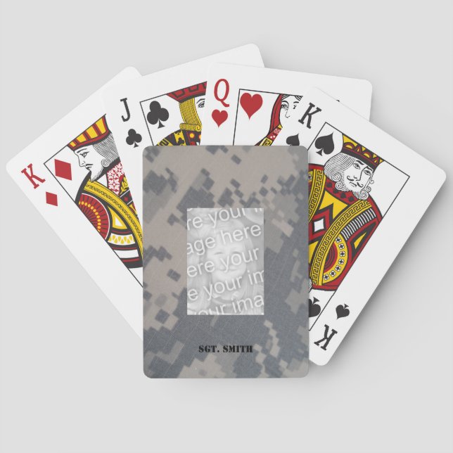 ACU Personalised Camo Design Bicycle® Playing Card (Back)