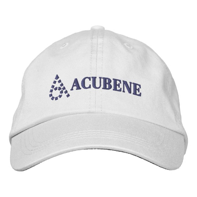 Acubene AbrilFatface Dark Green on White Embroidered Hat (Front)