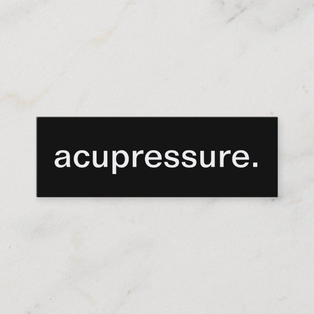 Acupressure Business Card (Front)