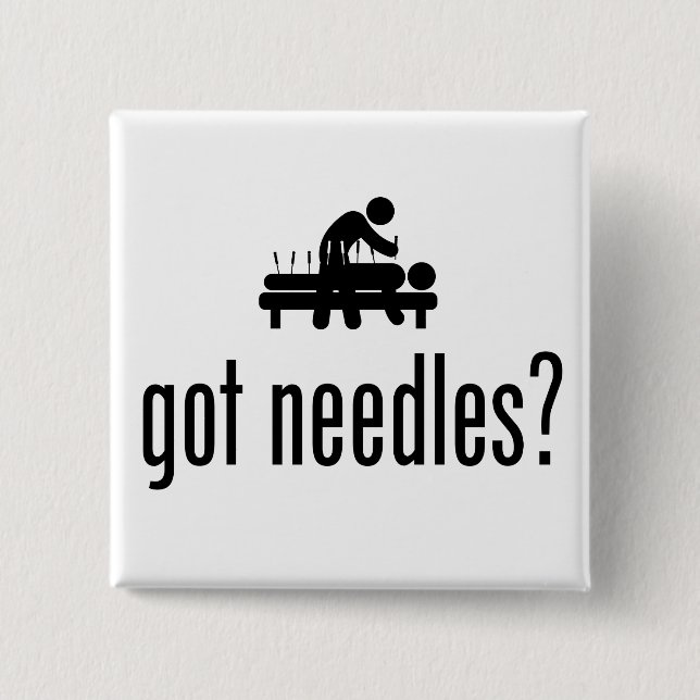 Acupuncture 15 Cm Square Badge (Front)