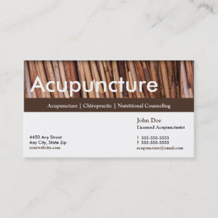 Acupuncture Business card appointment card