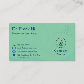 Acupuncture Business Card TCM Business card