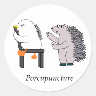 acupuncture classic round sticker