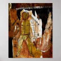 Acupuncture, collage and mixed media