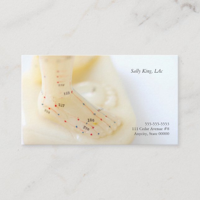 Acupuncture foot business card (Front)