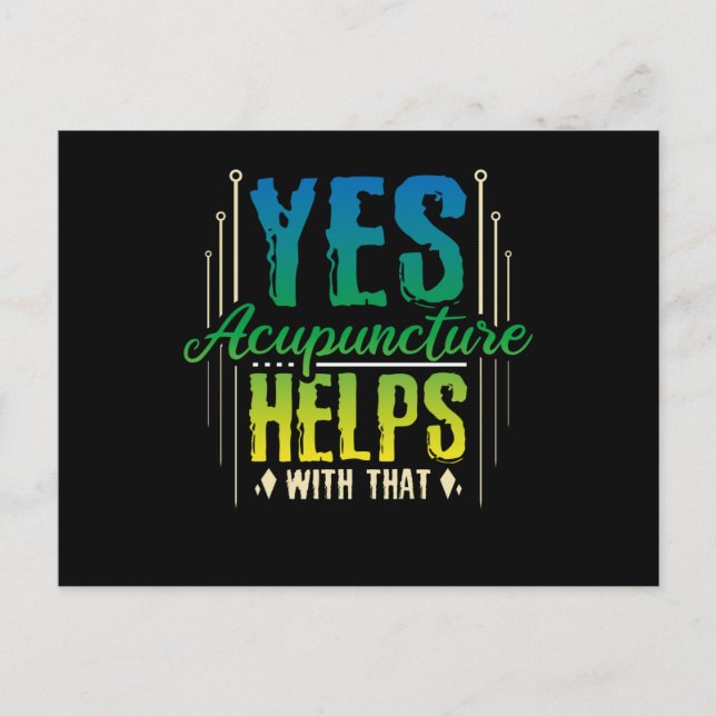 Acupuncture Helps Postcard (Front)