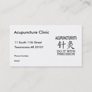 Acupuncture humour appointment card