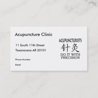 Acupuncture humour appointment card